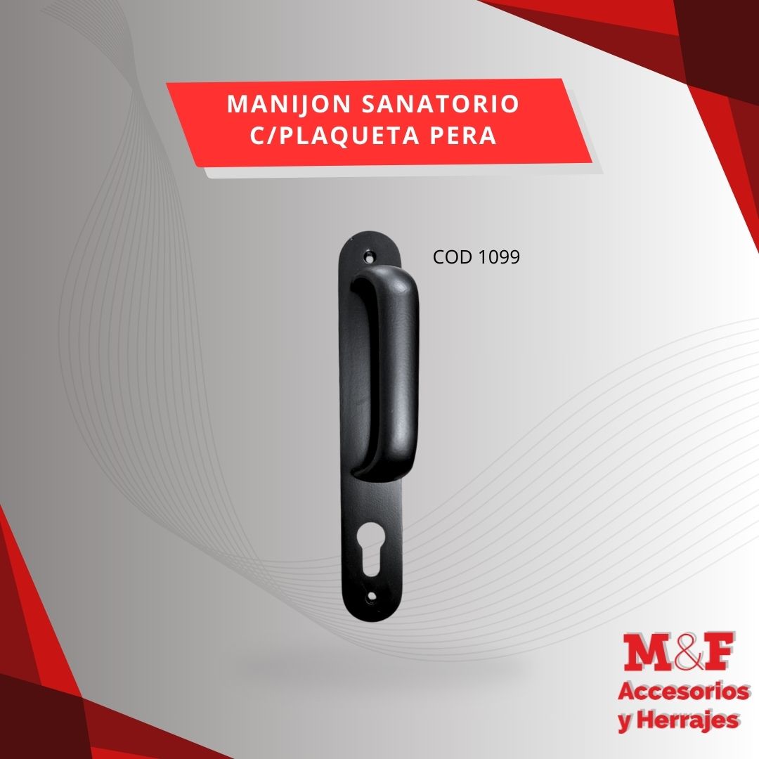 Manijon Sanatorio con Plaqueta Negro Sidañez 